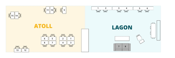 Plan de l'espace de coworking